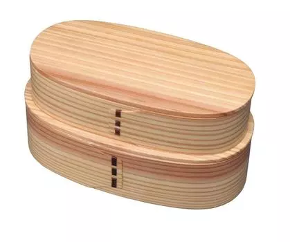 Magewappa Magewappa Деревянный 2-х уровневый 2-х уровневый ланч-бокс из натурального дерева Стильный милый большой емкости для школьников и студентов колледжей, работающих людей