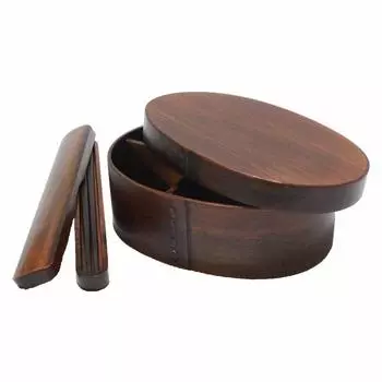 Magewappa одноярусная коробка для бенто, лакированная, 700 мл, деревянная коробка для палочек для еды [натуральный кедр] (Ланч-бокс, палочки для еды, набор)