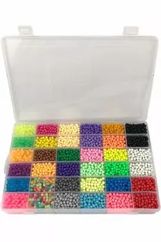 Magic beads that connect when water is Miracle Beads DX large case with 31 approximately 390 pieces each applied, Deluxe, set, 14,000 pieces, розовый