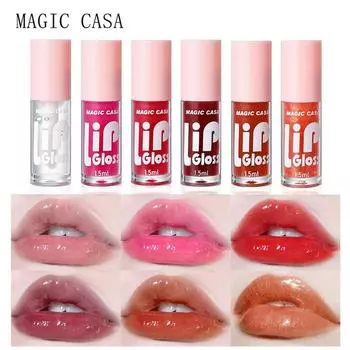 MAGIC CASA Six Hydrating Jelly Lip Oil Set Увлажняющий увлажняющий бальзам для губ 1.5ml*6pcs
