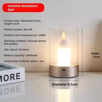 Magic Crystal Motion Sensor LED Candle Lamp with Hand Control Motion-Activated Touchless Operation