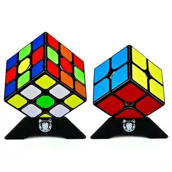 Magic Cube 2x2 3x3 4x4 5x5 Набор для соревнований Magic 3D Puzzle Развивающая игрушка Плавное вращение MagicCube Детский подарок Подарок Детская игрушка (Набор 2)