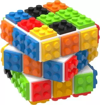 Magic Cube 3D Puzzle 3x3 Speed Magic Cube Brick Magic Cube Puzzle Головоломка Игрушки для детей и взрослых мальчиков Совместимость с Lego Яркие цветные строительные блоки
