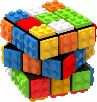 Magic Cube 3D Puzzle 3x3 Speed Magic Cube Brick Magic Cube Puzzle Головоломка Игрушки для детей и взрослых мальчиков Совместимость с Lego Яркие цветные строительные блоки