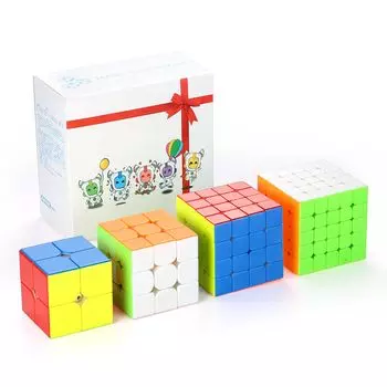 Magic Cube 4x4x4 3x3x3 2x2x2 Волшебник Милый Вращение Плавная Устойчивость Развивающая Игрушка Magic Cube 3D Головоломка Развивающая Игрушка Дети Пожилые EDC Игрушка