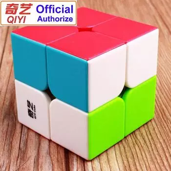 Magic Cube Базовый 2-слойный кубик-головоломка Игрушка-куб Speed Cube 2x2x2 Match Cube Игрушки для детей Детский развивающий подарок Игрушка Biginner MF221 чёрный