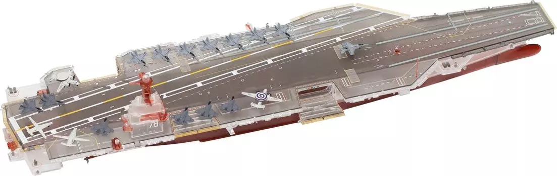 Magic Factory Американский авианосец класса «Джеральд Форд» USS Gerald Ford Прозрачная версия Окрашенная палуба Набор Пластиковая модель MGF6502 1/700 R. CVN-78 Р.