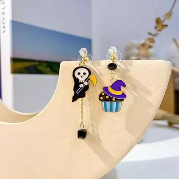 Magic Hat Cartoon Dangle Ear Hook Halloween Earrings Halloween Dangle Earring Women Ear Studs B