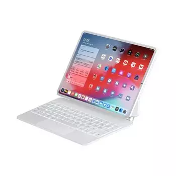 Magic Keyboard MBODMI 2024 Smart Keyboard совместима с iPad 11 дюймов, совместима с iPad iPad Pro 11 дюймов Smart Keyboard оснащена трекпадом белый