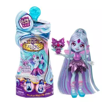 Magic Mixies Pixlings Deluxe Create Mix Shimmer and Magically Appearing Potions with Pixling Doll Potion Bottles Exclusive Mini Mixies 6 Hair