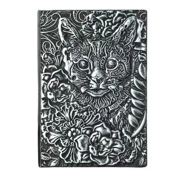 Magic Notebook 3D тисненая кожаная винтажная записная книжка Cat x Antique с кожаной обложкой в твердом переплете ретро-блокнот Magic Book Alchemist Atmosphere