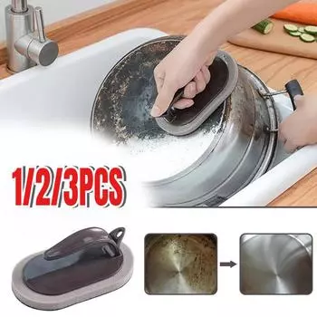 Magic Pan Cleaner Меламиновая губка Щетка для сковородок Сильная дезактивирующая щетка для очистки Нож для удаления накипи Инструменты для чистки кухни 1PC