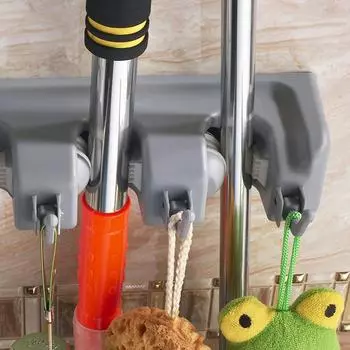 Magic Plastic Mop Holder Storage Holder Broom Holder 3 Styles Wall Mounted Multi-Functional Broom Holder Tool Kitchen Storage