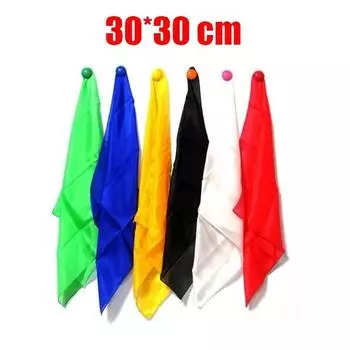 Magic Prop Scarf Magic Tricks 30*30cm Magician Scarves Magic Accessories Magic Silk Close Up Yellow-30cm