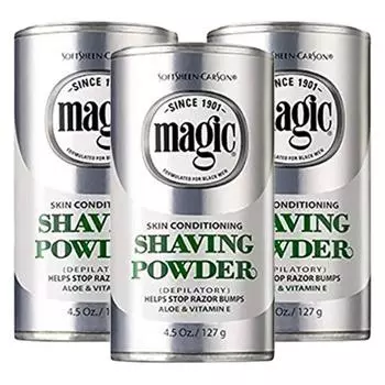 Magic Skin Conditioning Shaving Powder Aloe & Vitamin E, 127g, 3 pieces