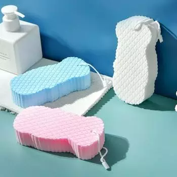 Magic Soft Sponge Body Scrubber Bath Exfoliating Sponge Dead Skin Remover Massager Bath Brush Bathroom Accessories белый