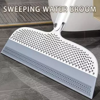 Magic Squeegee — мягкая резиновая швабра двойного назначения для полов и ванных комнат, ручка из нержавеющей стали/пластика, идеально подходит для спальни, гостиной 1pc