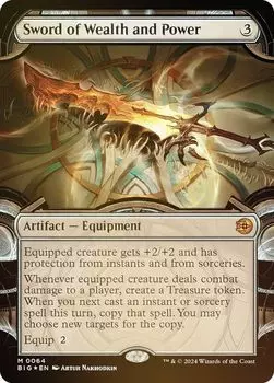 Magic the Gathering BIG EN 0064 Меч богатства и власти версия Mythic Outlaws of Thunder Junction [ФОЛЬГА] [Издание без рамок] (Японский Редкий)