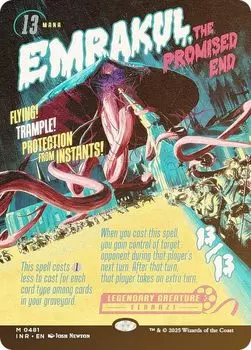 Magic the Gathering INR EN 0481 версия Promised End Mythic Innistrad Remastered [ФОЛЬГА/Издание без рамок] Эмракул, (английский редкий) (MTG)