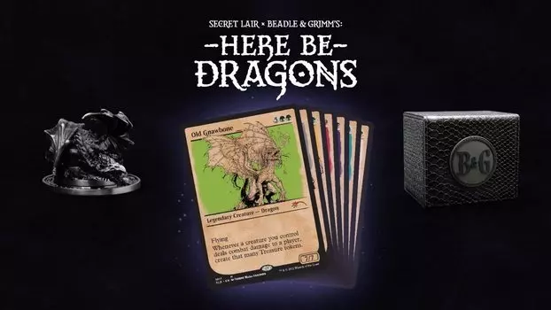 Magic the Gathering Secret Leia Beedle and Here Be Dragons Ultra 1 от Grimm - ограниченный тираж, 10 000!