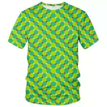 Магическая оптическая иллюзия, графика для мужской одежды, женская одежда, 3D-принт, забавная футболка, топы, поп-музыка, летняя повседневная одежда с коротким рукавом XL