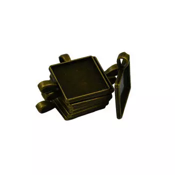 MagiDeal 20 x пустой квадратный ободок поднос с кабошоном кулон DIY ювелирные изделия 32 x 23 x 5 mm бронзовый