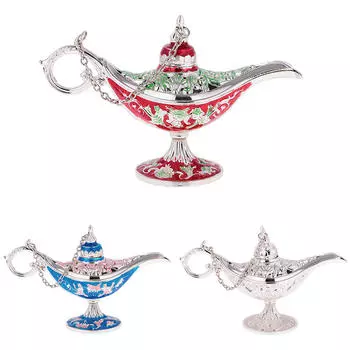 MagiDeal Полый цветок Лампа Аладдина Очаровательный футляр для хранения ювелирных изделий синий