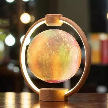 Maglev Moon Light вращающийся с Bluetooth-динамиком и дистанционным управлением, плавающий лунный светильник с питанием от постоянного тока для использования у кровати и воспроизведения музыки AU