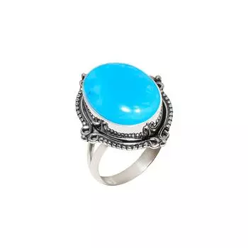 Magnesite Turquoise 925 Sterling Silver Ring V4570, Blue Ring, Oval Ring, Valentin s Day Gift, Gift For Her, Birthday Gift, Handmade Jewelry, Silver J