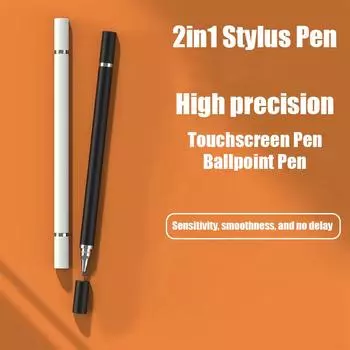 Magnetic Adsorption 2 in 1 Universal Capacitive Stylus Pen Tips Screw with Ink No Battery for Android Touch Screen iphone Xiaomi чёрный