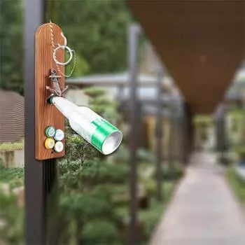 Магнитная открывалка для бутылок в виде баскетбольного мяча, деревянная настенная открывалка для бутылок пива с ловцом, идеальный подарок для баскетболиста JT82