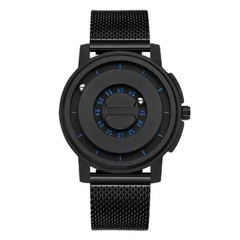 Magnetic Bead Floating Watch Stainless Steel Strap 30 Meter Waterproof Unique Pointer Design Unisex синий