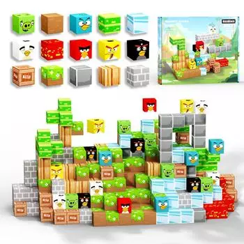 Магнитные блоки, детские строительные игрушки для мальчиков и девочек от 3 лет, с магнитными конструкторами, улучшенный сенсорный подарок STEM на Рождество box