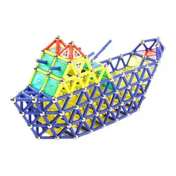 Magnetic Building Sticks Toys, Magnetic Construction Set Toys And Educational Stacking Puzzle Toys For Adults And Toddlers оранжевый