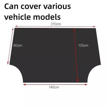 Magnetic Car Front Windscreen Cover Automobile Sunshade Cover Car Windshield Snow Sun Shade Waterproof Car Cover 210 120cm чёрный