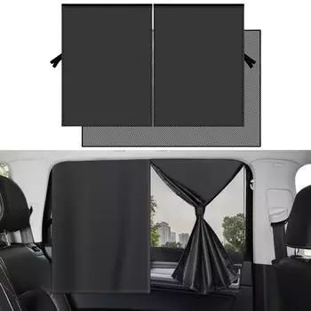 Magnetic Car Personality Sunshades Double Layer Auto Black UV Protection Film Car Window Mesh Sunshade Cover Auto Glass Curtain