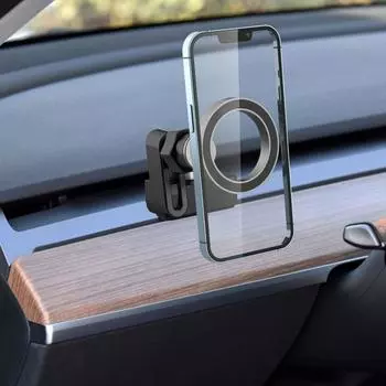 Магнитный автомобильный держатель для телефона с поворотом на 360 градусов, поддержка навигации, кронштейн для мобильного телефона для Tesla Model 3/Y, автомобильные аксессуары