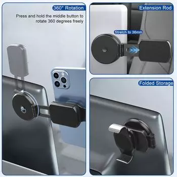 Magnetic Car Phone Holder Magnet Mobile Phone Stand Support Hidden Console Center For Tesla Sus D4Y0 Black-1pcs