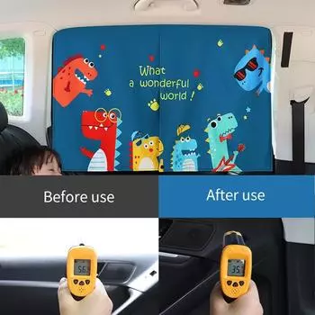Magnetic car side window sunshade cartoon cute sun protection and insulated children s sunshade
