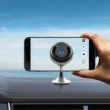 Магнитный автомобильный держатель для мобильного телефона на присоске, регулируемый кронштейн для GPS-навигатора, аксессуары для салона автомобиля чёрный