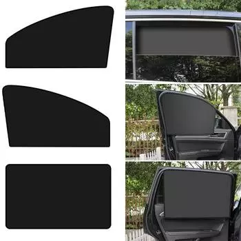 Magnetic Car Sun Shade UV Protection Car Window Curtain Cover Sunshade Side Window Mesh Sun Visor Summer Protection Window Film