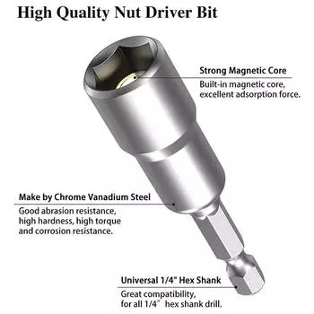 Magnetic Cordless Drill Hardware Accessories Hexagonal Electric Screwdriver Set 6/8/10mm