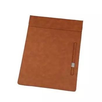 Magnetic File Folder PU Leather Writing Board Vintage Writing Clipboard Teacher