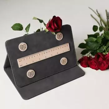 Magnetic Knitting Pattern Holder Folding Crochet Chart Holder Cross Stitch Pattern Keeper Board синий