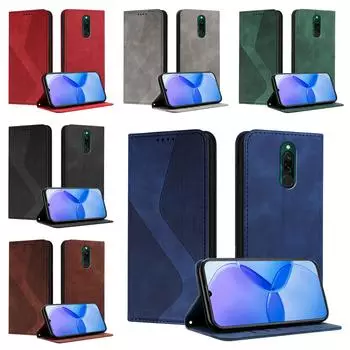 Magnetic Leather Wallet Case for Xiaomi Redmi A1 Plus A3 6 7 8 9 7A 9A 9T 10 10A 10C 12 12C 13 13C Turbo 3 4 4G 5G Cover S LINE Redmi A1 чёрный