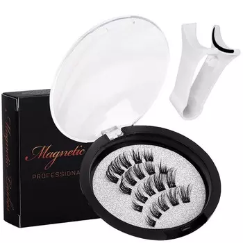 Magnetic Magnetic Eyelashes with Clip Glue Free False Eyelash Clusters Girls KS01
