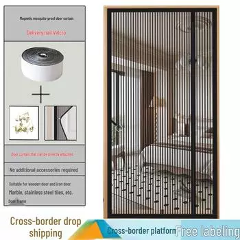Magnetic Mosquito-Proof Door Screen Curtain for Summer Bulk Customization Available