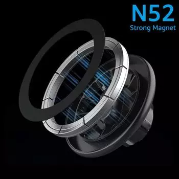Magnetic Phone Holder For MagSafe Car Mount For IPhone 15 14 Universal Bracket Accessories For 17mm Ball Head Bases