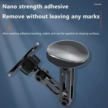 Магнитное крепление для телефона, держатель для мобильного телефона с функцией Hands Free, сильная присоска, телескопический складной держатель для мобильного телефона, автомобильные детали чёрный