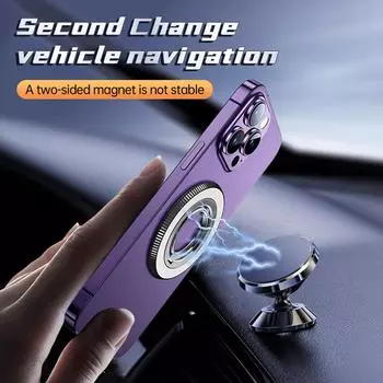 Magnetic Phone Ring Holder 360° Rotate Ring Finger Ring Kickstand for iPhone 15 Pro Max 14 13 12 for Samsung for LG Phone фиолетовый